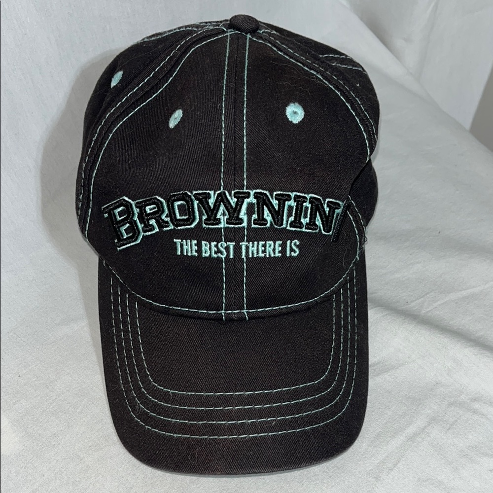 Brownin Black Cap with Embroidered Logo